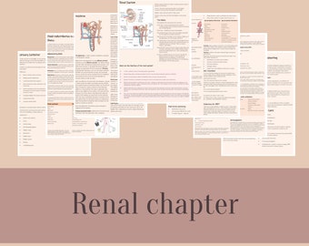 Critical Care Nursing: Renal Notes & Illustrations (Digital Download)