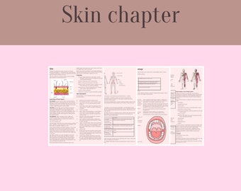 Nursing: Skin Chapter - Study Notes & Illustrations (Digital Download)