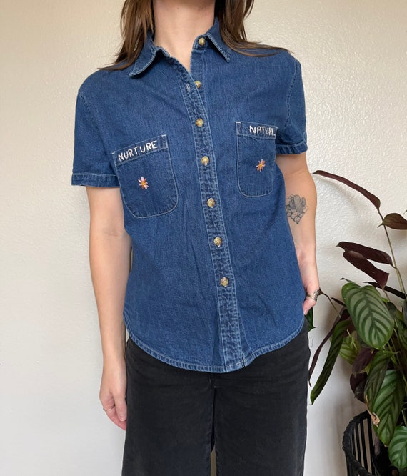 Embroidered Denim Shirts for Women - Up to 64% off | Lyst