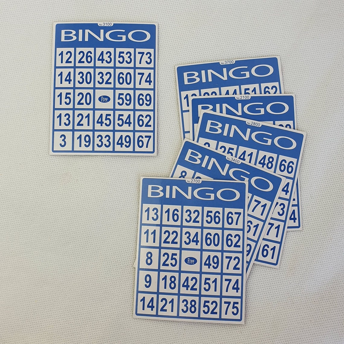 Vintage Blue Bingo Cards. 10 X 8cm Pack of 6. | Etsy Australia