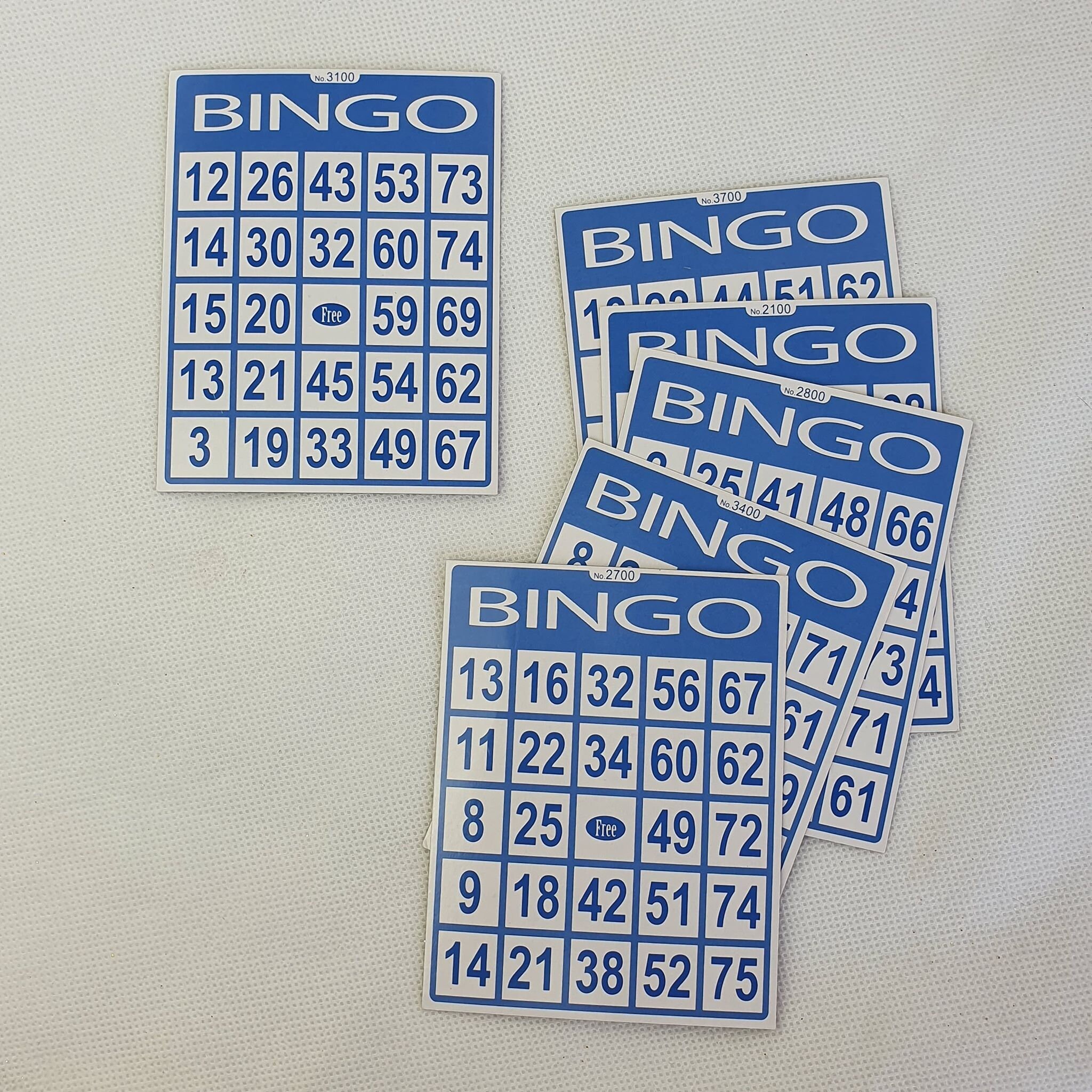 Vintage Blue Bingo Cards. 10 X 8cm Pack of 6. | Etsy Australia