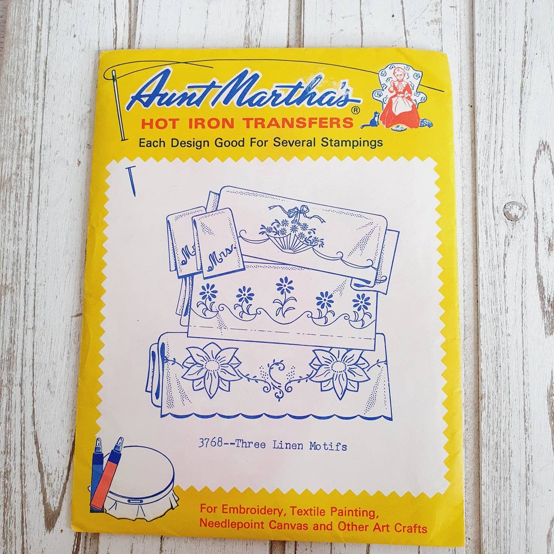 Vintage hot iron transfers for embroidery etc. Etsy