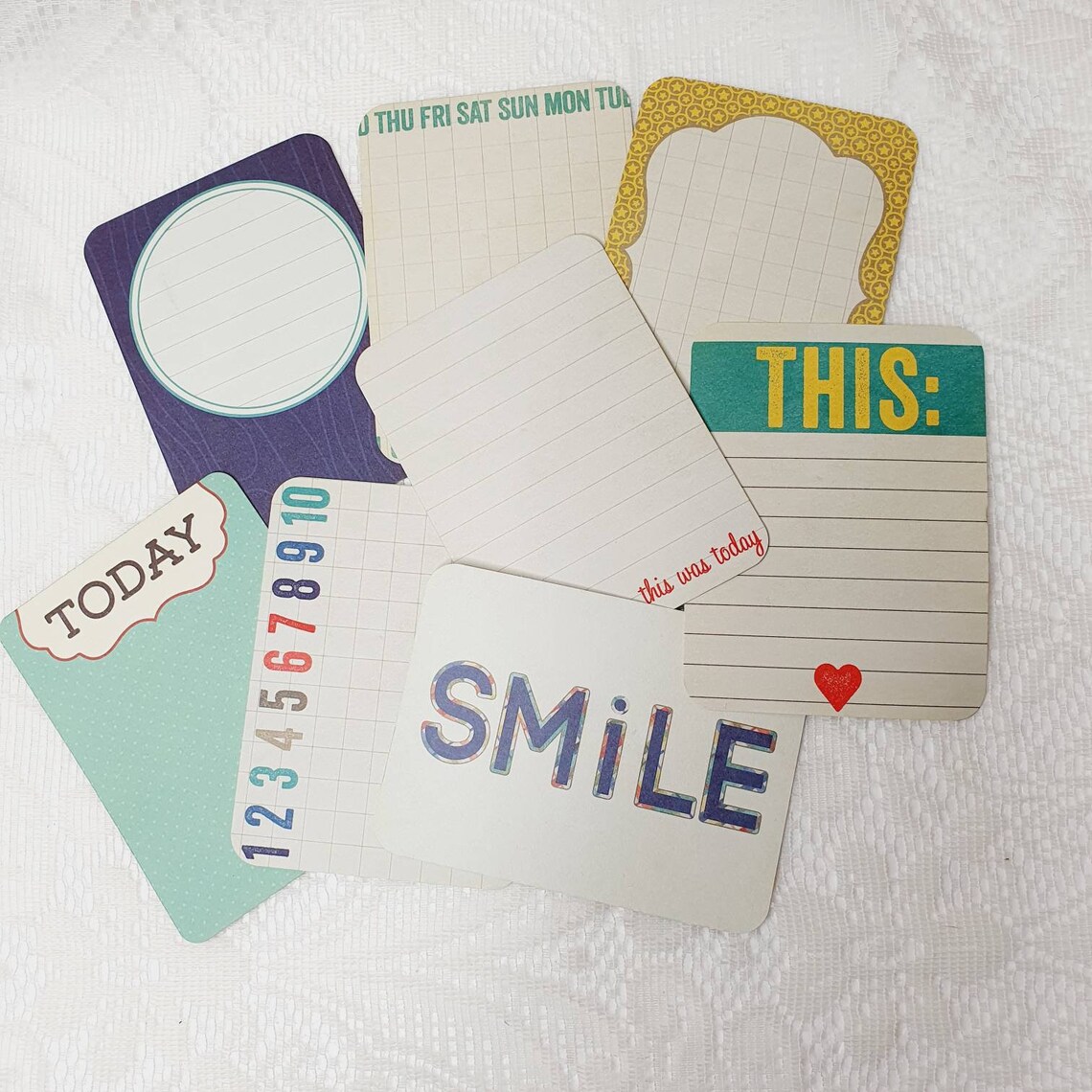 Packs of 25 journaling cards. Etsy