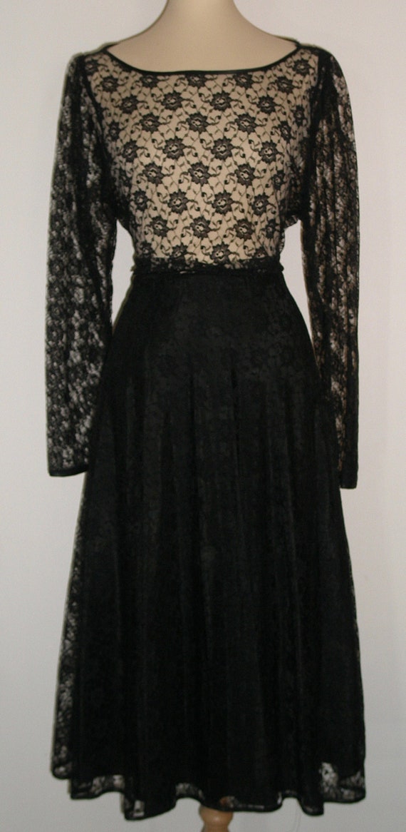 VINTAGE abito pizzo anni '50 - 50's lace dress