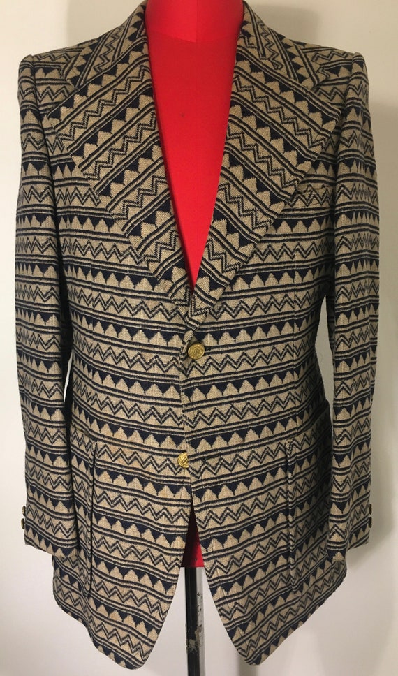 PIERRE CARDIN VINTAGE - Giacca in juta anni '70