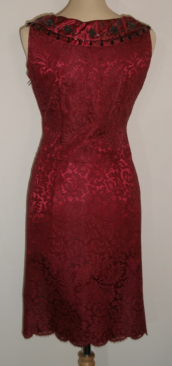 VINTAGE abito in pizzo anni '60 - 60's lace dress - image 4