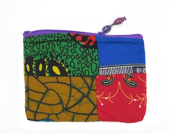 Handgemaakte Patchwork Coin Purse - Dames Coin Purse - Handgemaakte stoffen Coin Purse