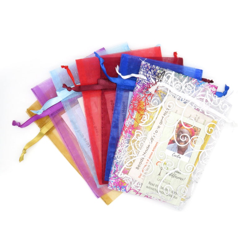 Fair Trade Beads Lilac Bead Assortment Handcrafted Recycled Paper Beads 50 Count
