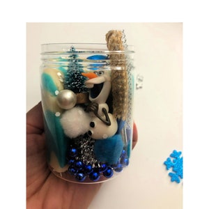 Frozen Olaf Play dough Jars, Birthday Party Favors, Play Dough Sensory Kit, Playdough Kit, Kids Party Favors, Goodie Bags, Play dough Kit