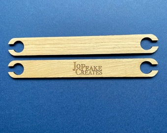 Oak Veneer Weaving Shuttles: Small Loom Sticks, Set of 2