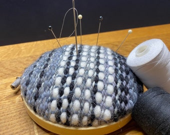 pin cushion, needle minder, pin holder, sewing accessor