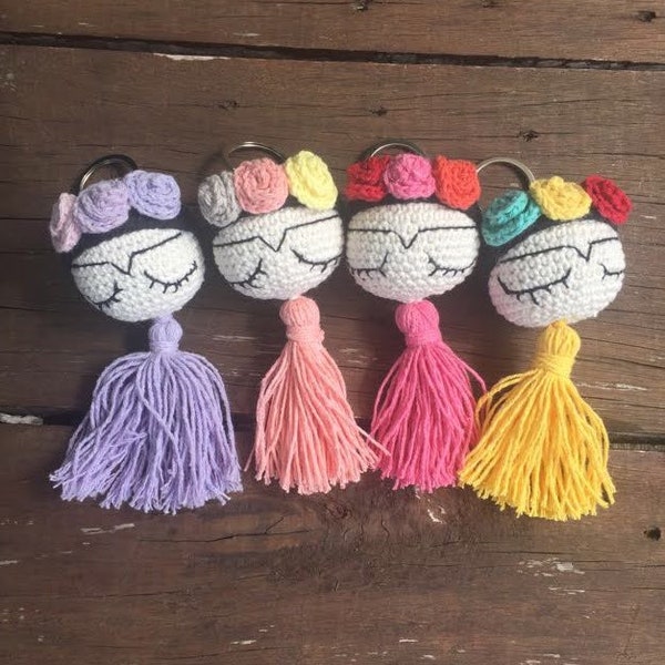 Crochet Frida Pattern Keychain