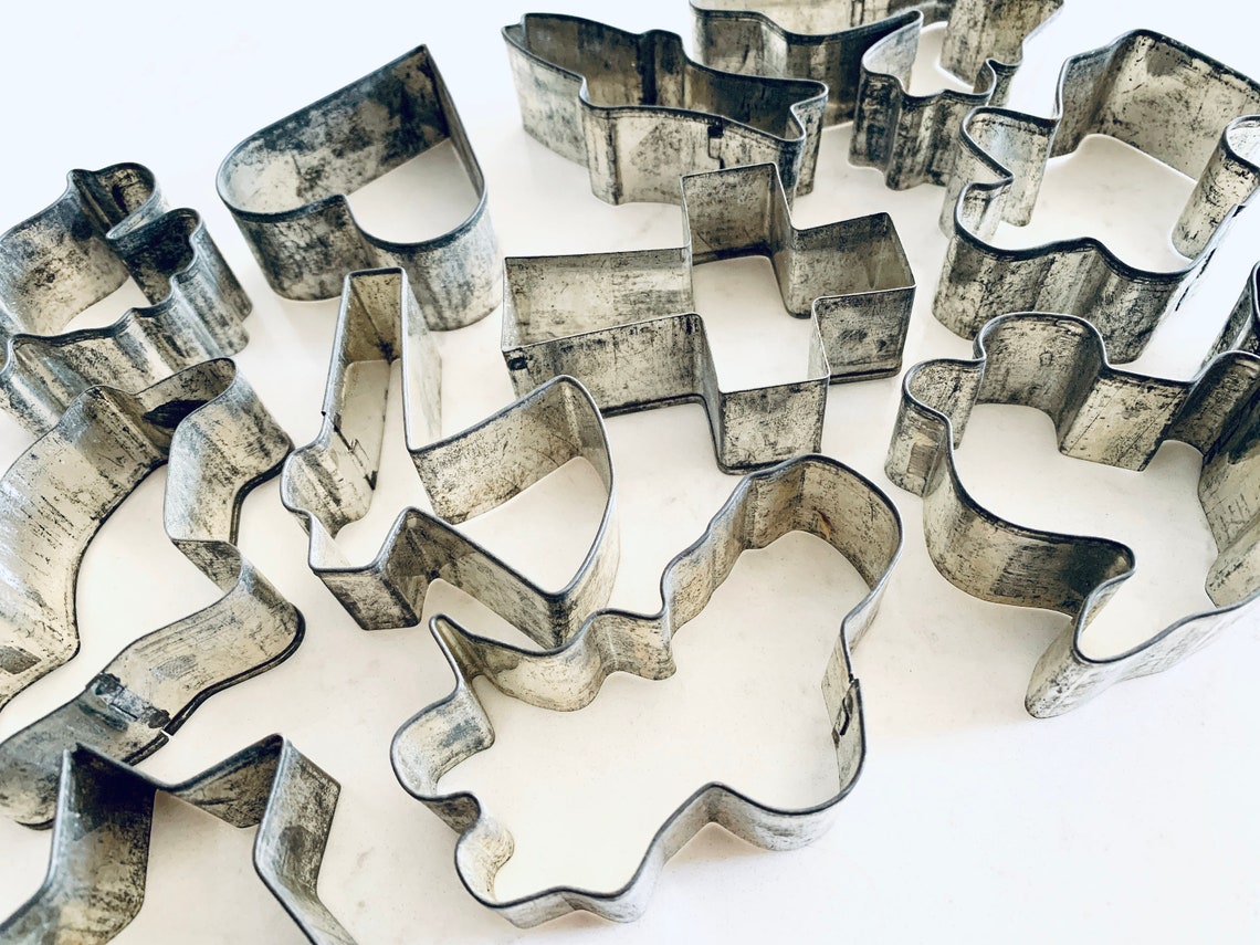 Vintage Cookie Cutters / Metal Cookie Cutters / Mini Cookie Etsy