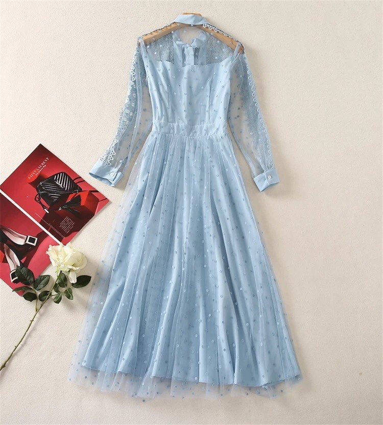 Kate Middleton Vintage Sky Blue Lace Dress - Etsy