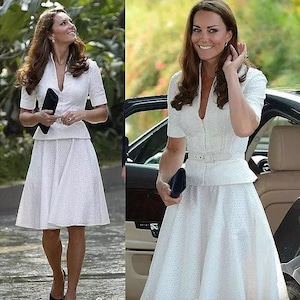 Kate Middleton Vintage White Lace Dress - Etsy