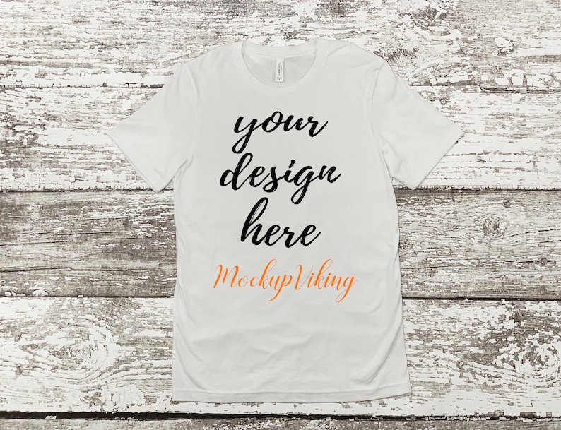 Download Bella Canvas 3001 Mockup White T-Shirt Mock-Up Blank White | Etsy