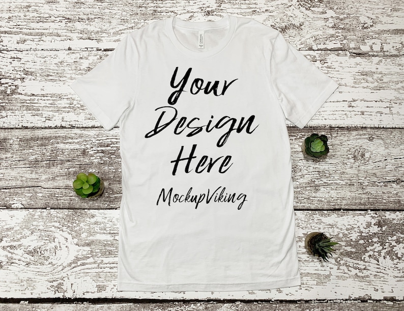Bella Canvas 3001 Mockup White TShirt MockUp Blank White