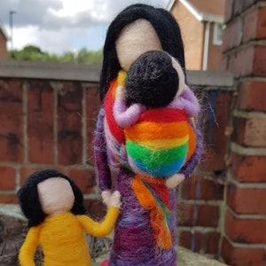 Felted Babywearing Family