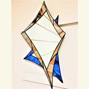 Glasmalerei-Spiegel, Glasmalerei-abstraktes Dekor, Glasmalerei-Wandbehang, Schlafzimmer-Wand-Kunst