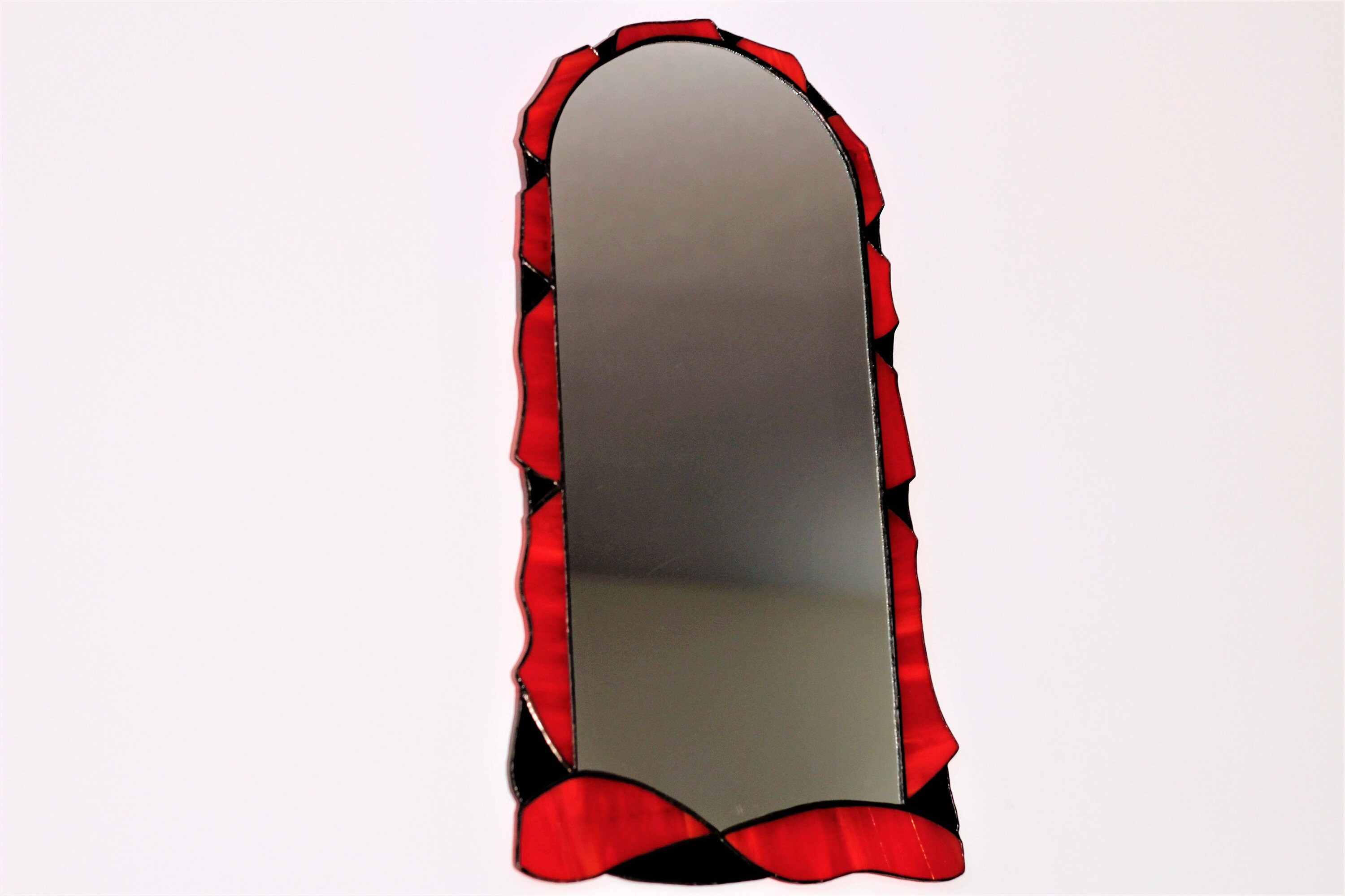 Stained glass Mirror, Stained glass Gothic decor, Stained glass wall hanging, Living Room Wall Art