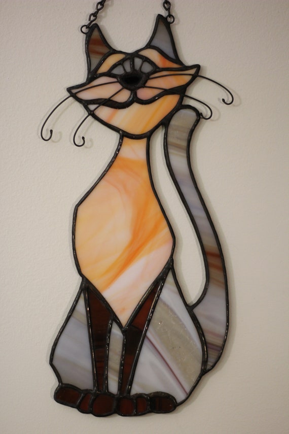 ⛰GlasFliesenmalerei 【Kätzchen】von M.Horn ⛰GlasFliesenmalerei