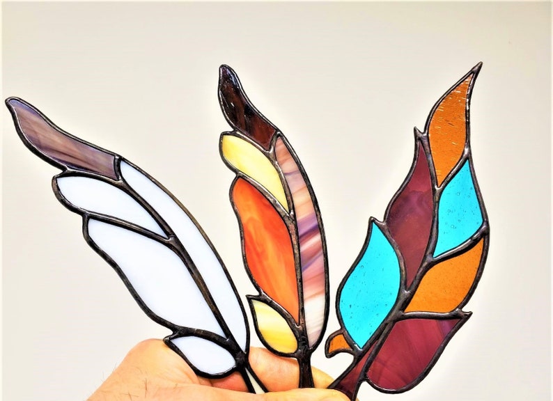 Native American Decor Stained Glass Feather Feather Suncatcher Window Hanging Mothers day gift