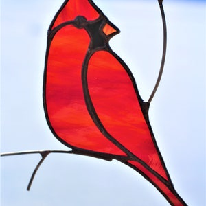 Cardinal Stained Glass, Cardinal Suncatcher, Mothers Day Gifts, Cardinal Window Hanging, Bird Wall Decor image 9