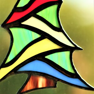 Christmas Tree Suncatcher, Stained Glass Crhistmas Tree Ornament, Christmas Gift Decor, Christmas Decorations image 9