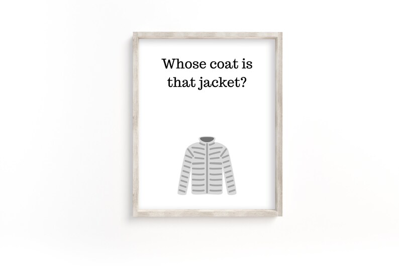 Whose coat is that jacket Welshism printable wall art Etsy