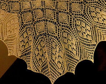 PDF Knitting pattern - Lace shawl - Ethereal