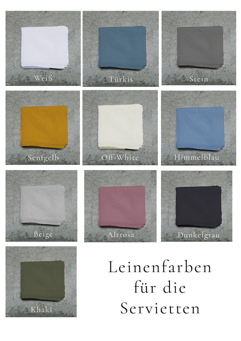 Personalisierte Serviette Monogramm bestickte Leinenservietten personalisiertes Geschenk zur Hochzeit Leinenserviette personalisiert Bild 8