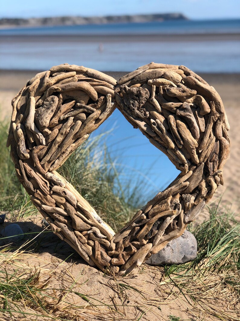 Large bespoke driftwood heart Etsy