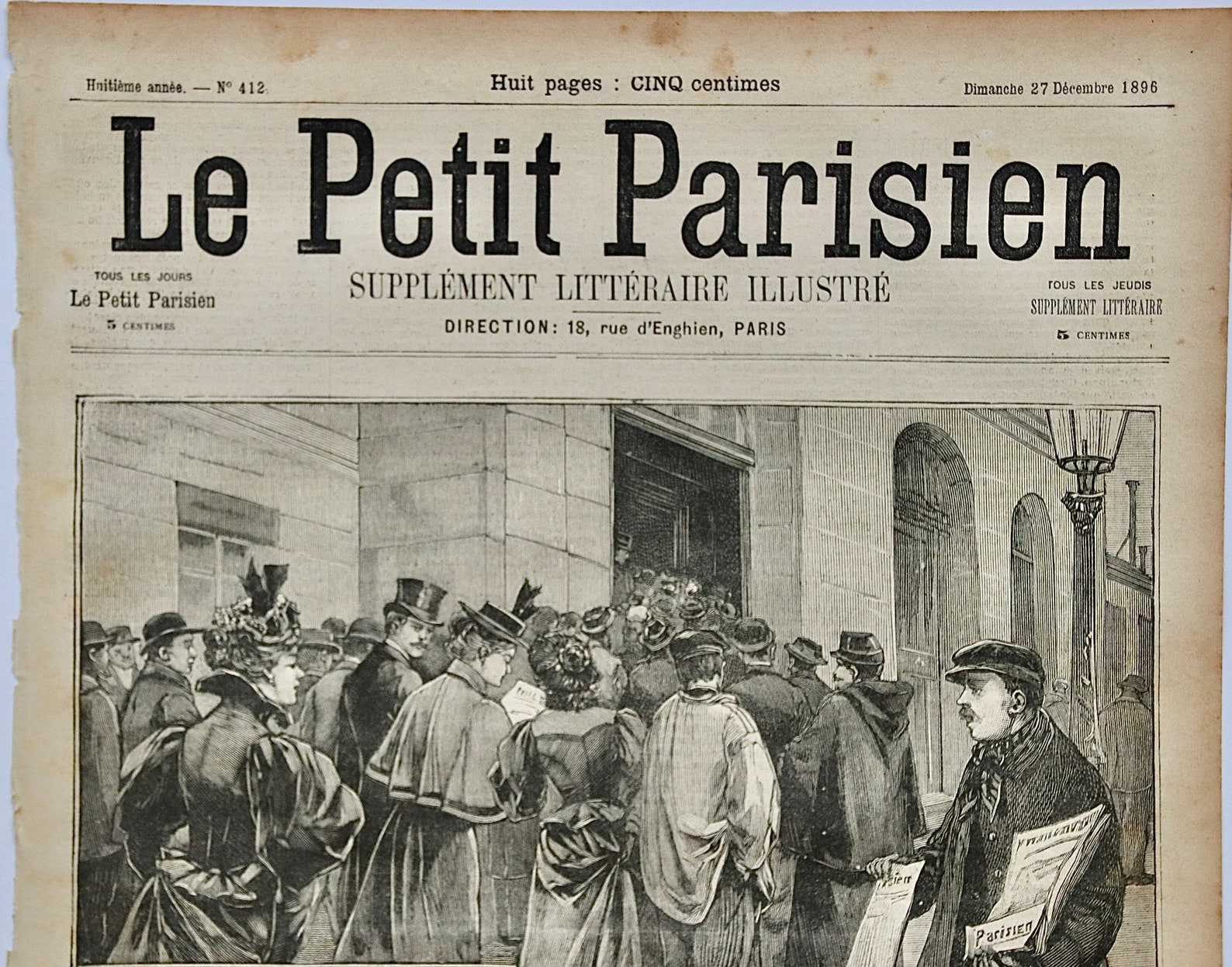 Original poster French newspaper illustration original cover Etsy