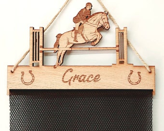 NEW DESIGN Female/Girl Show Jumping Horse Rosette Holder, Horse Gift, Pony Gift,