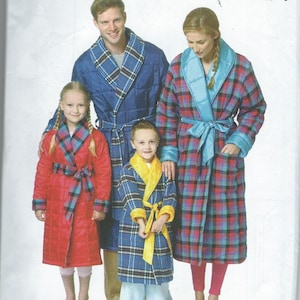Butterick B5830 Passende Unisex Erwachsene und Kinder Robe Größe Erwachsene S - X-Large und Kinder S, M, L, Schnittmuster SEPERATLY VERKAUFT