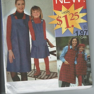 Simplicity 7391 Matching Mother and Child Girls Dress Size W XS -XL and C 3-8 Sewing Pattern