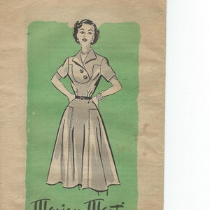 ORIGINAL PATTERN 9271  Rare 1940 Vintage Mail Order Woman Dress Sewing Pattern by Marian Martin Size 14