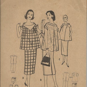 May include: A vintage sewing pattern for a dress with three different styles. The pattern is printed on a brown paper background and includes illustrations of the dress styles and instructions for sewing. The pattern number is 3804 and the text "PRINTED IN U.S.A." is at the bottom of the page.