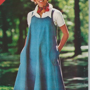 See and Sew 3192 Vintage Pattern Misses Dress Jumper with Pockets Sizes A and B