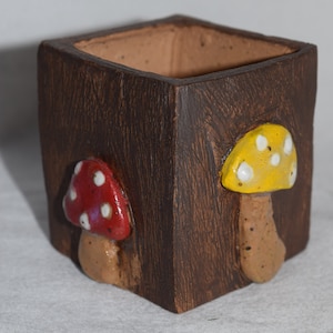 Handgjord svamplåda i keramik Agaveplanter Luftkruka Q-Tipshållare Penn- eller glashållare Prydnadsask