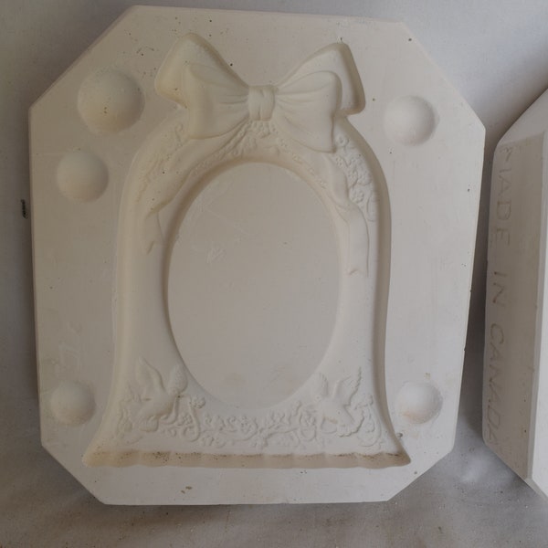 Vitrex V650 Christmas Bell Shaped Frame  Plaster Mold for Ceramic Porcelain Slip Casting Clay Pottery Xmas Gift