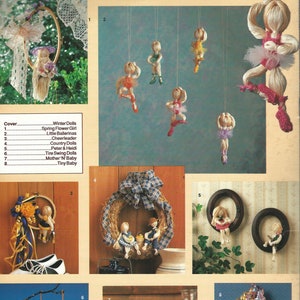 Libros instructivos de ganchillo para Annies Attic Mini Floss Mop Dolls Adornos de muñecas de hilo o hilo