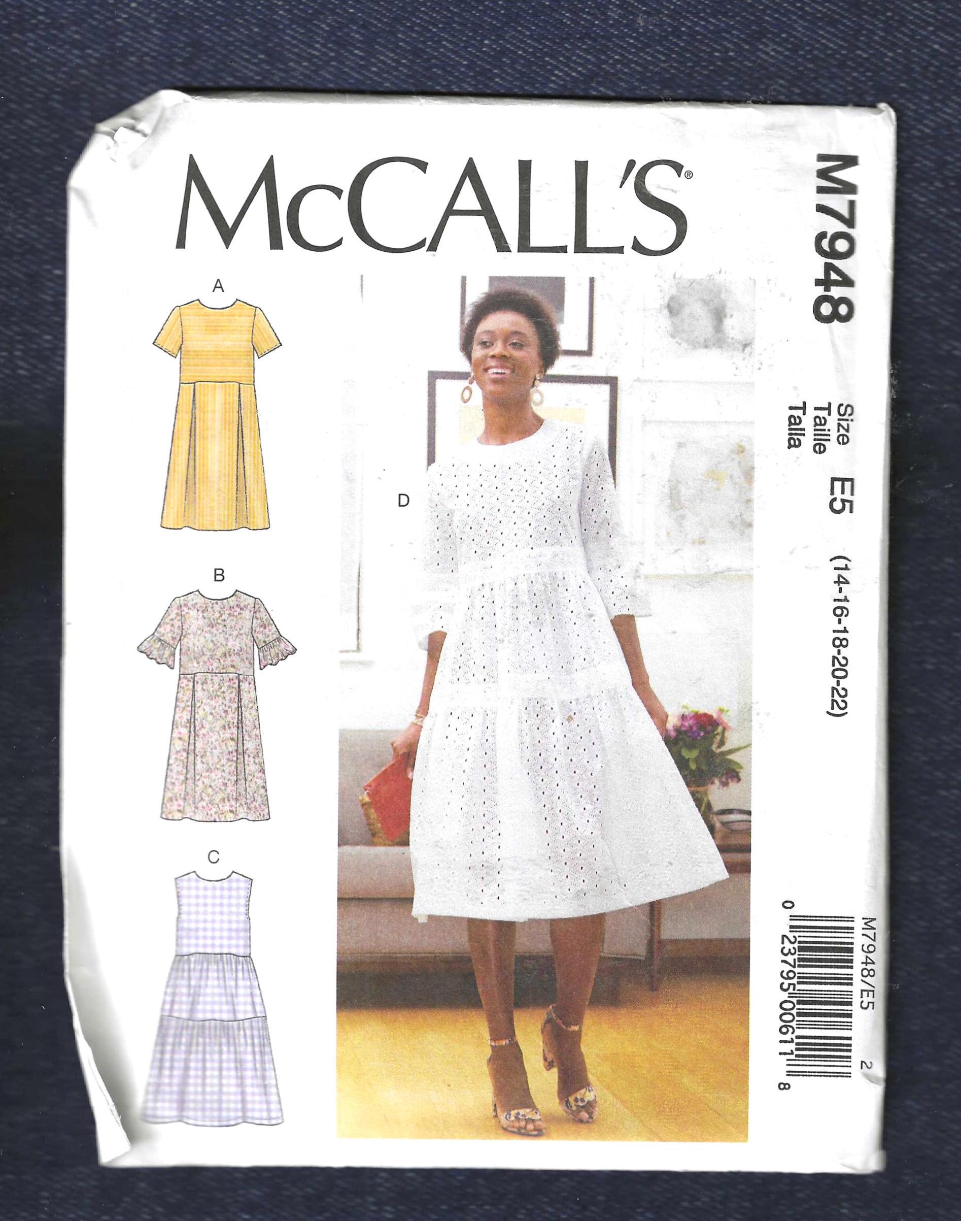 McCalls 7920 Patrones De Costura Para Vestidos E5 (14 16 18 20 22