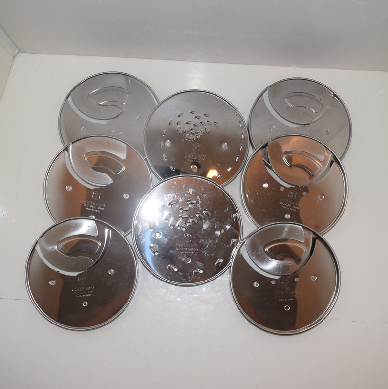 Cuisinart Brand Disc Blade Food Processor Attachments 8 Discs Various