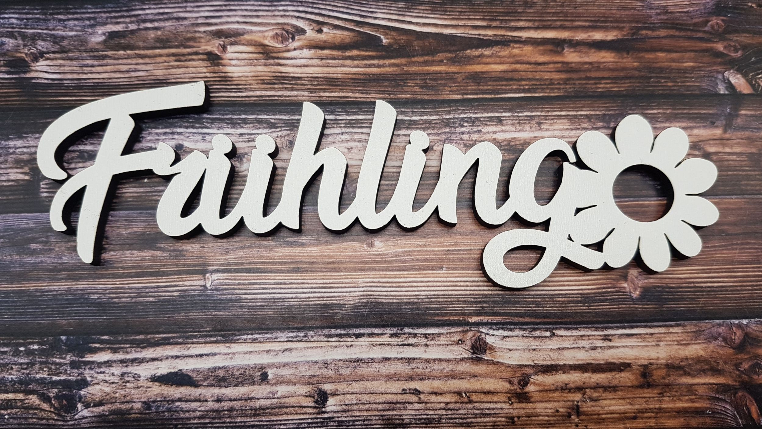 Holzschriftzug Hello Spring - Frühlings- Und Osterdekoration Englische Buchstaben Holz
