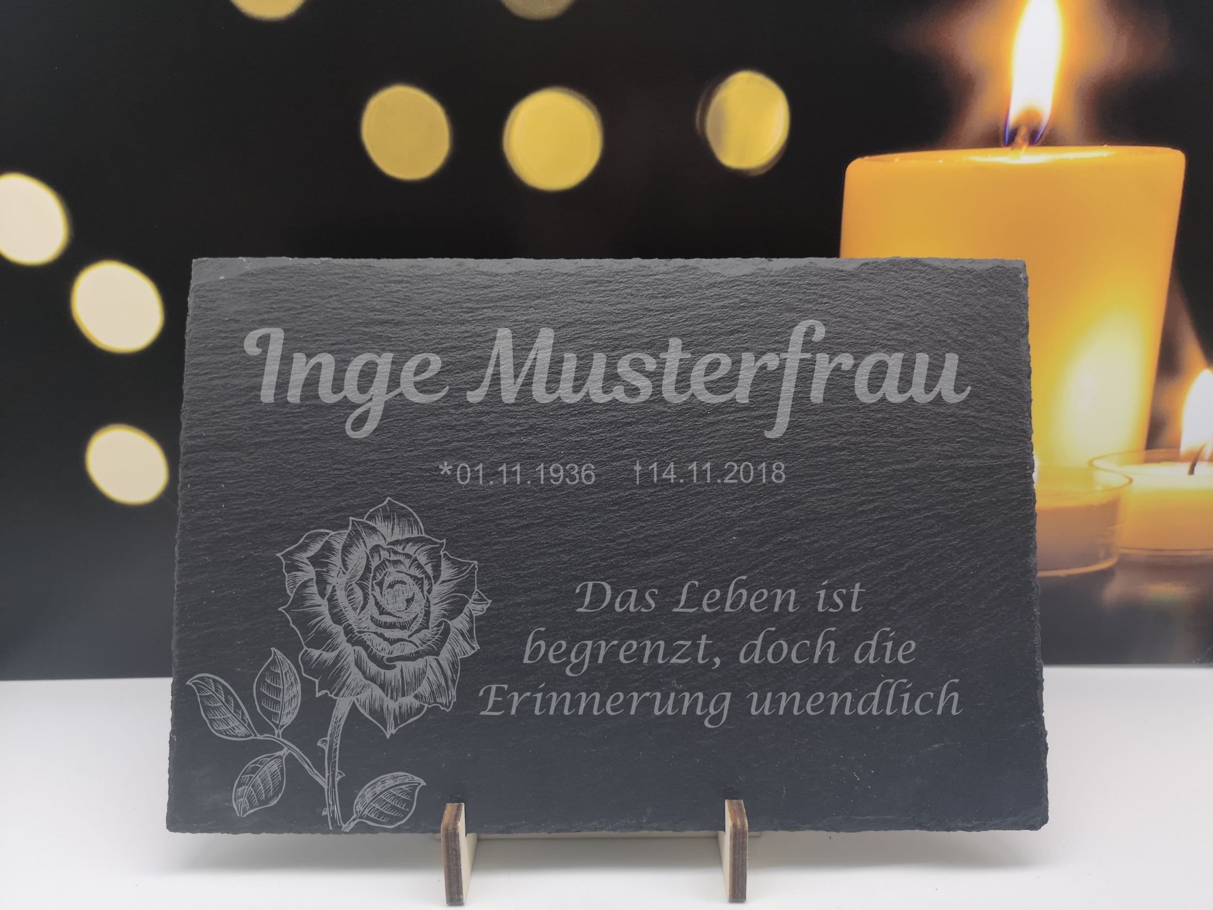 Gedenktafel aus Schiefer inkl. Gravur | Etsy