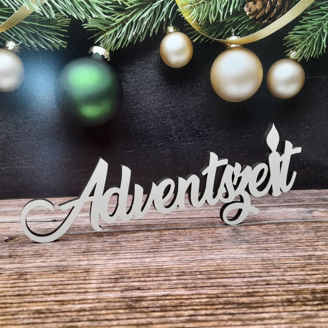 Lettering Advent Season for Advent and Christmas Made of Wood in White ...