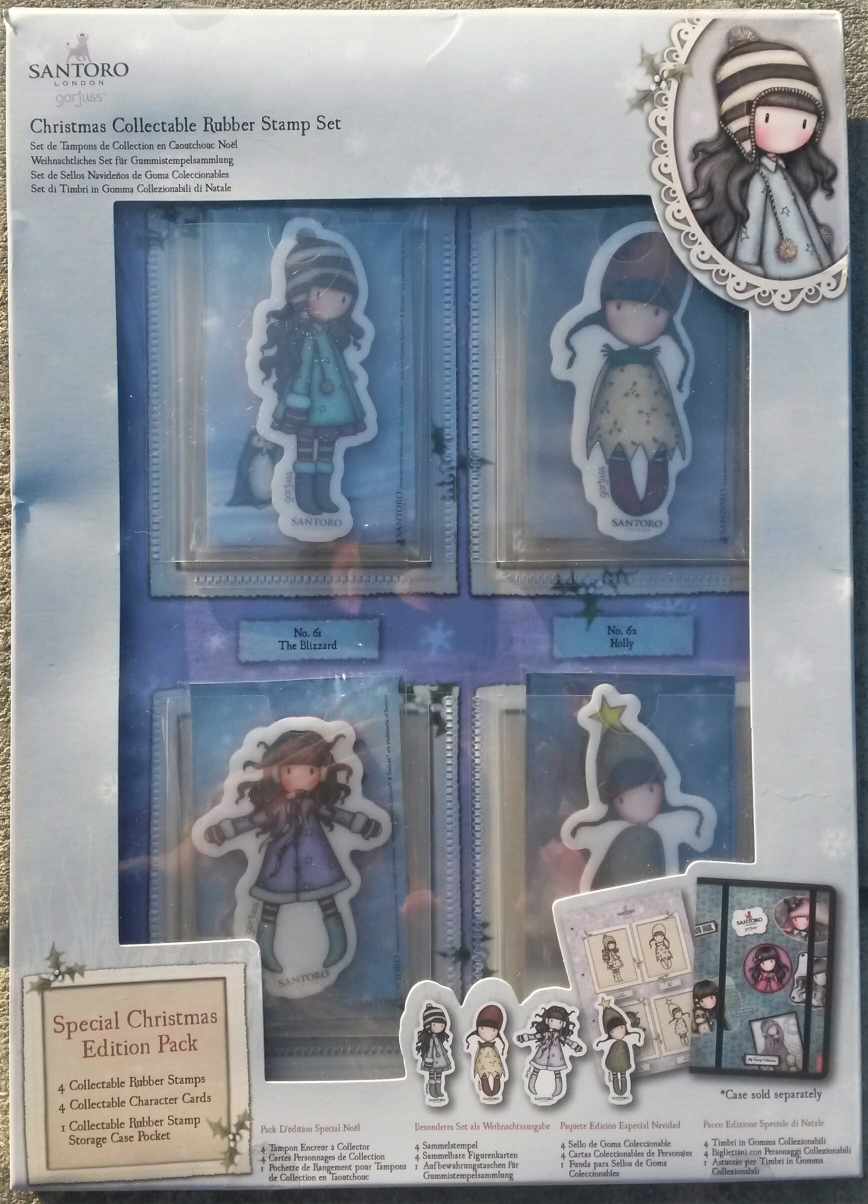 Santoro London Gorjuss Girls Christmas Mini Rubber Stamp Set Etsy UK
