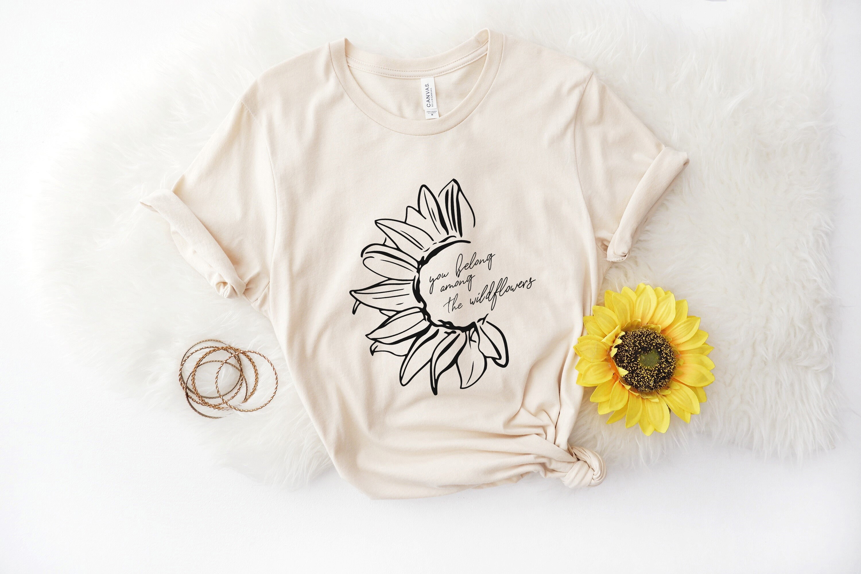 You Belong Among The Wildflowers Trendy Womens Shirt