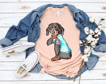 Dachshund I love mom Dog Mom T-Shirt